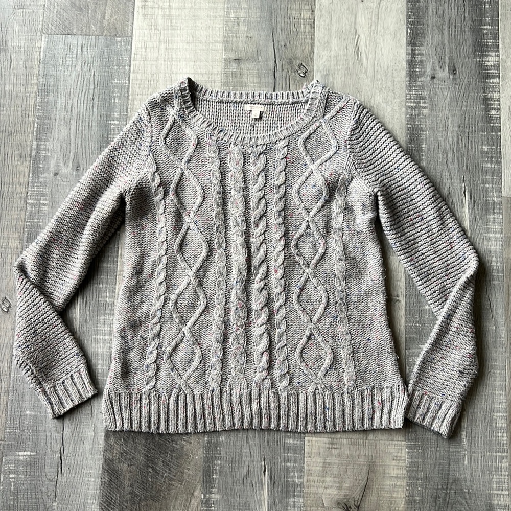 Sonoma Life + Style cable knit sweater size small